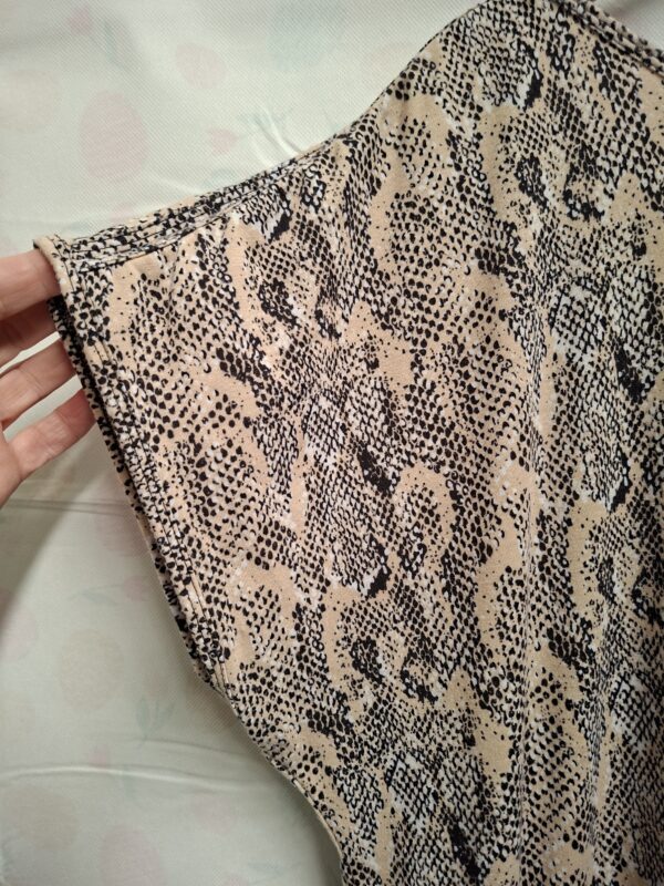 Zeeman jurk slangenprint beige/zwart maat 48