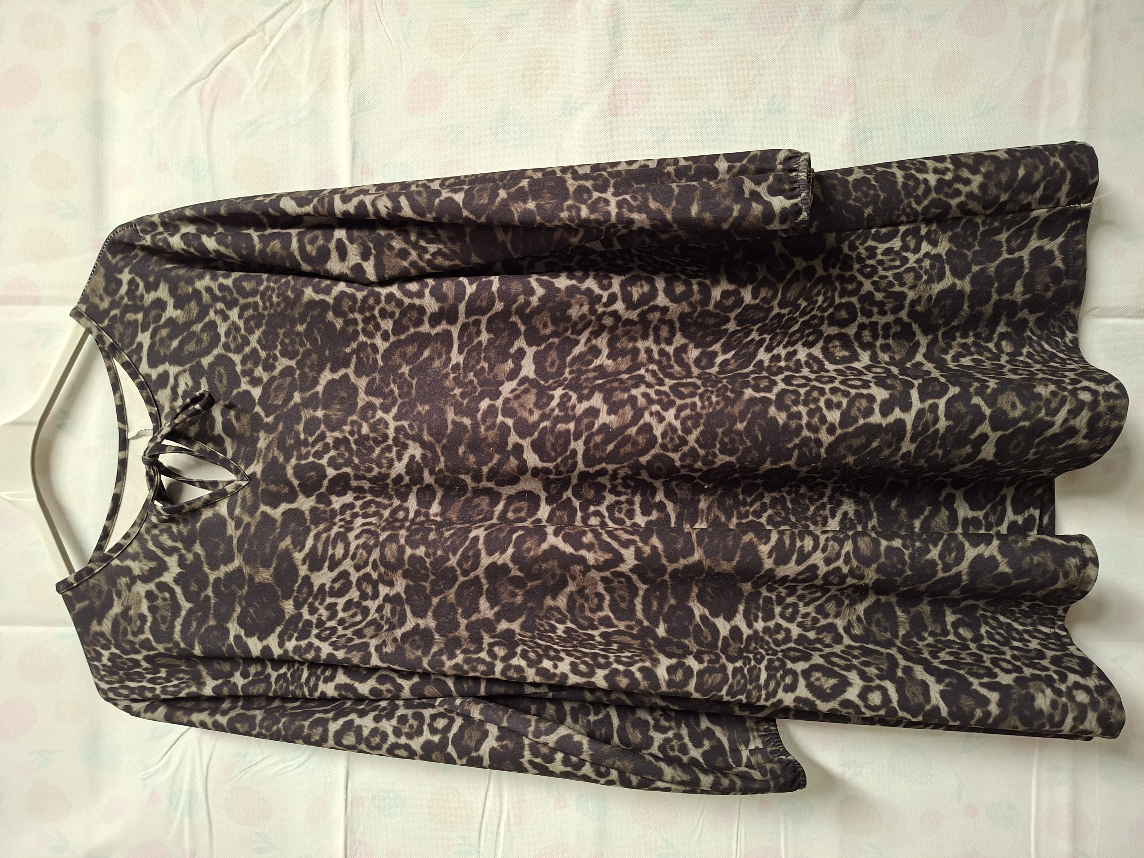 Jurk luipaardprint groen/zwart