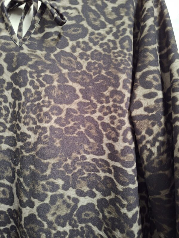 Jurk luipaardprint groen/zwart