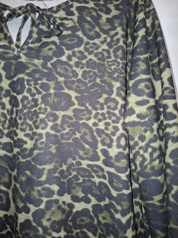 Jurk luipaardprint groen/zwart