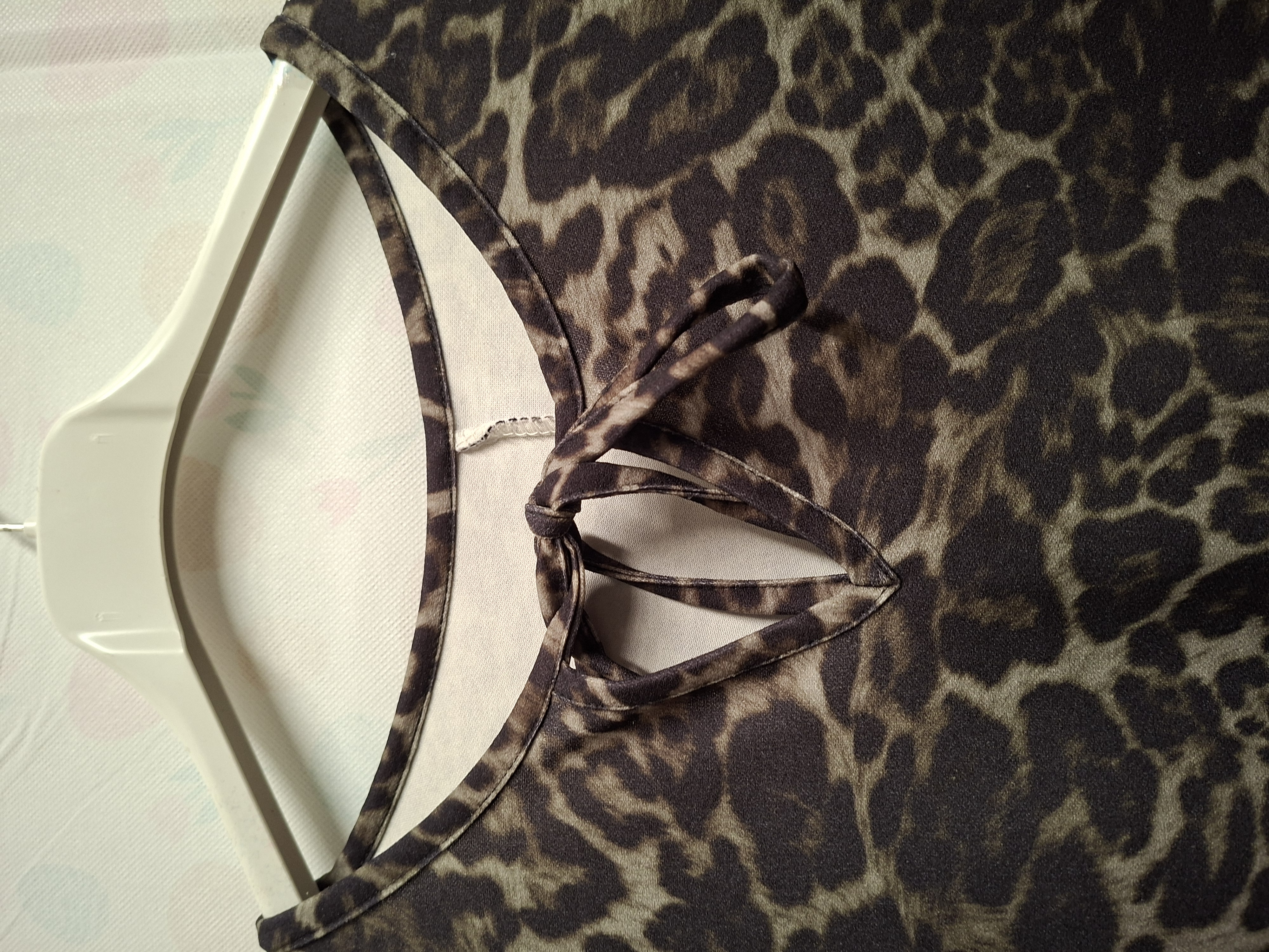 Jurk luipaardprint groen/zwart