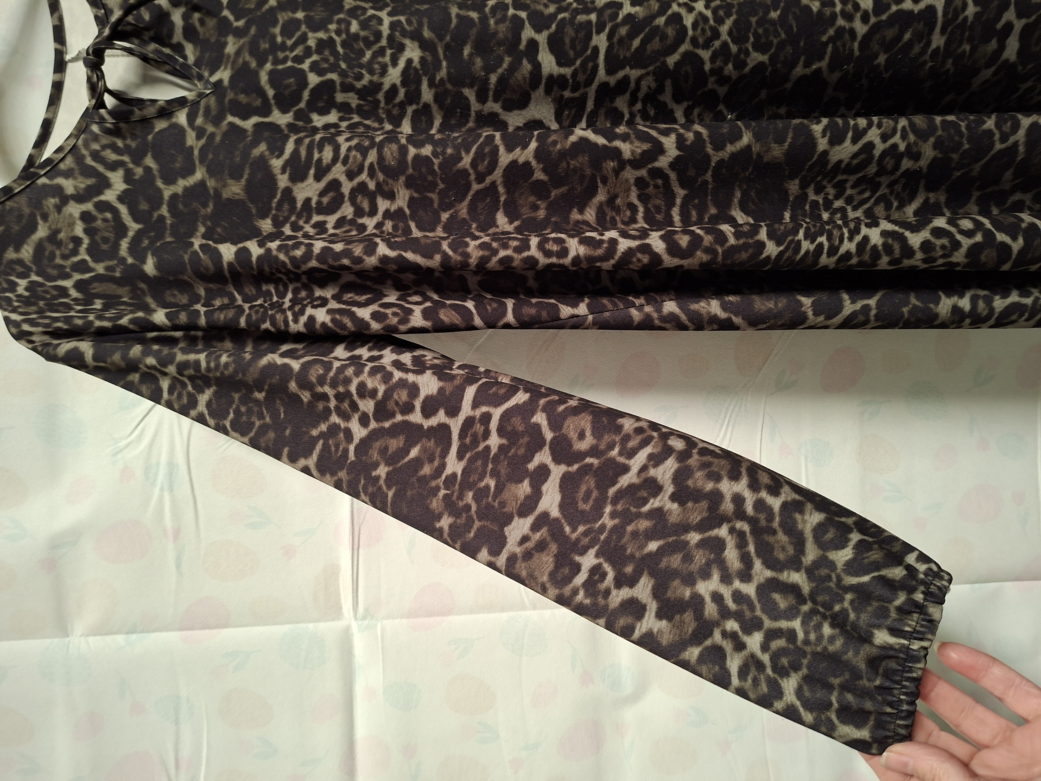 Jurk luipaardprint groen/zwart