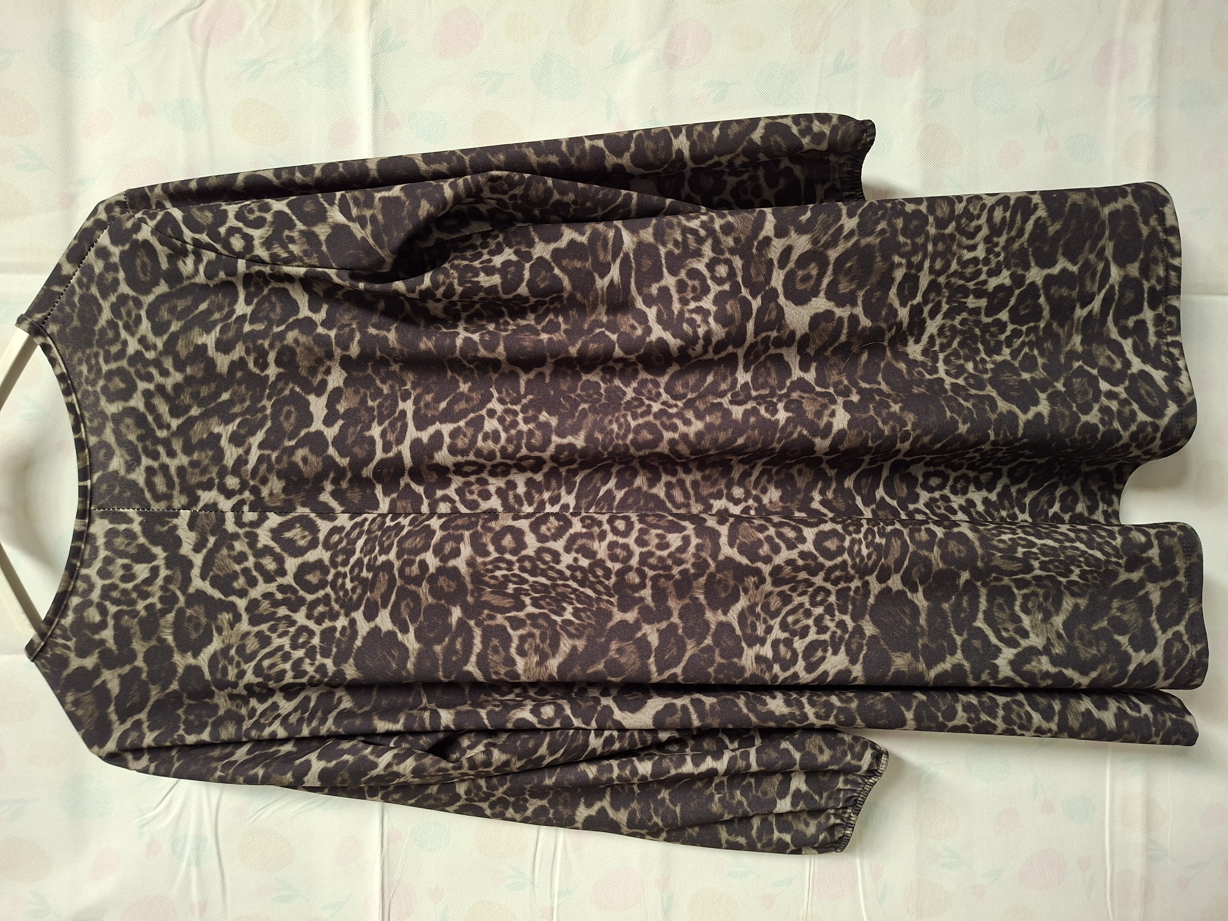 Jurk luipaardprint groen/zwart