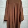 Italiaanse tuniek jurk bruin V-hals maat 46