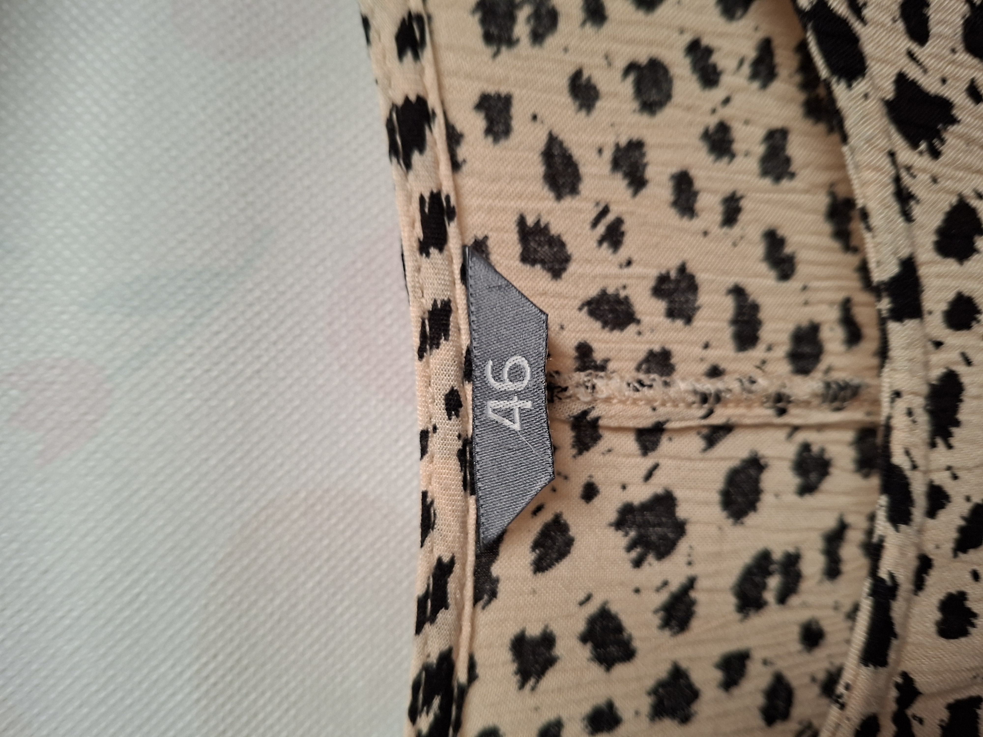 Zeeman jurk luipaardprint beige/zwart maat 46