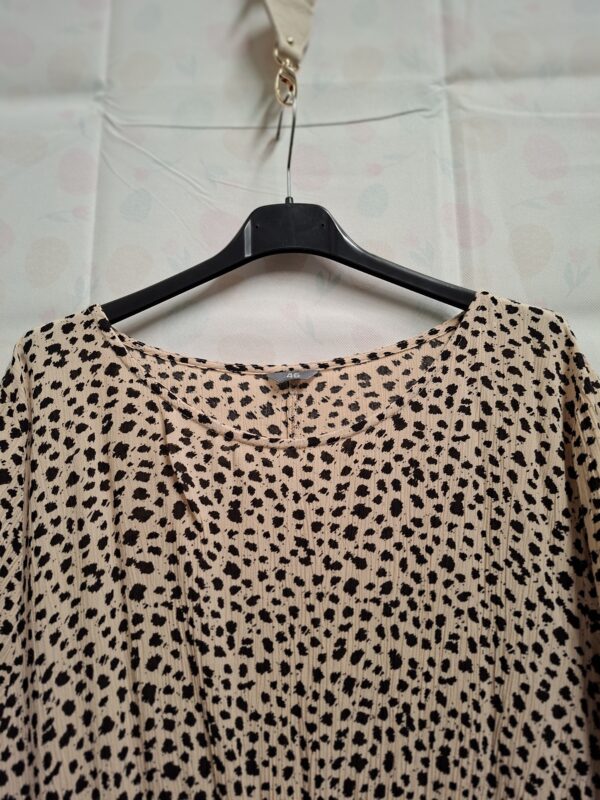 Zeeman jurk luipaardprint beige/zwart maat 46