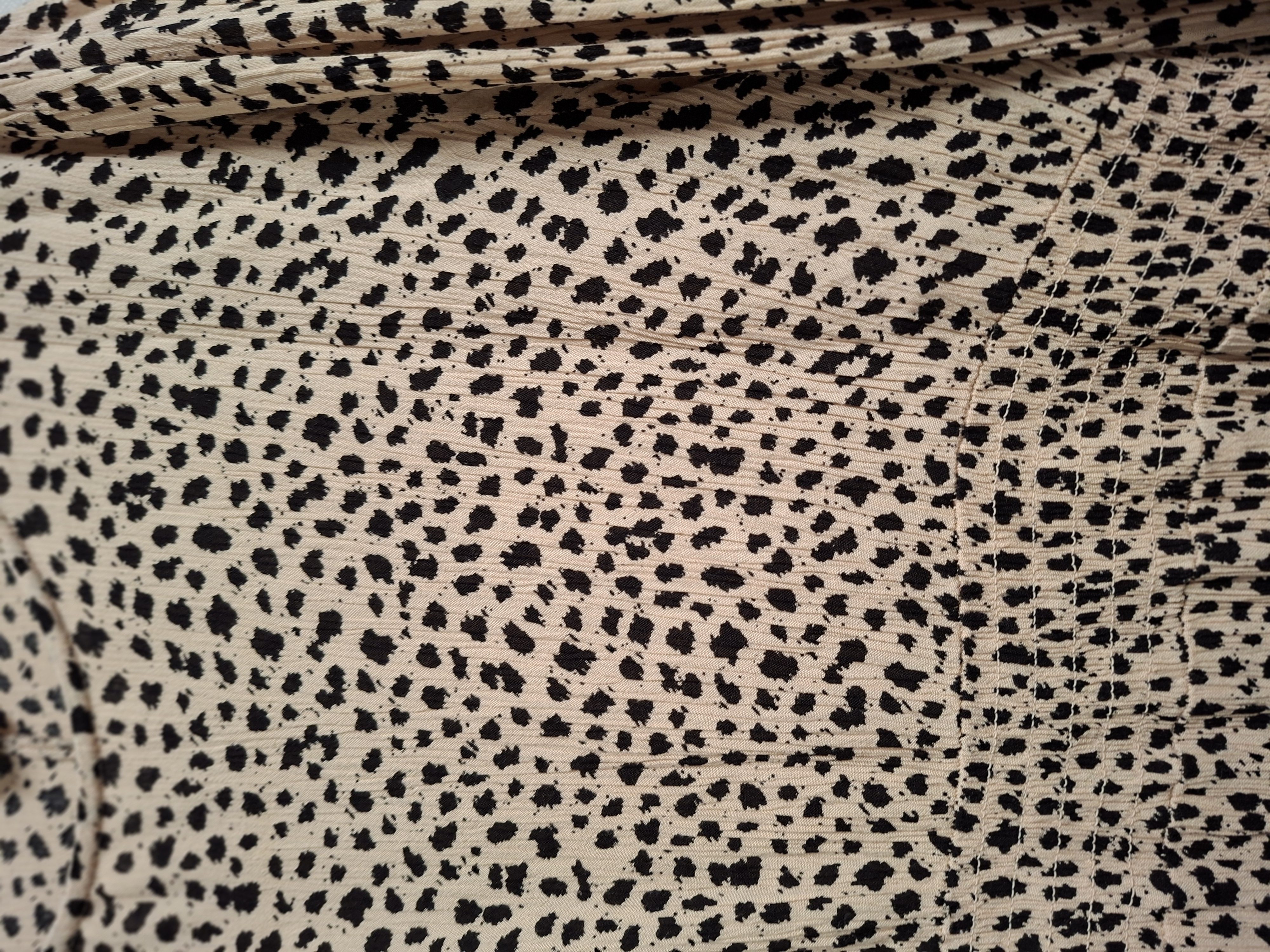 Zeeman jurk luipaardprint beige/zwart maat 46
