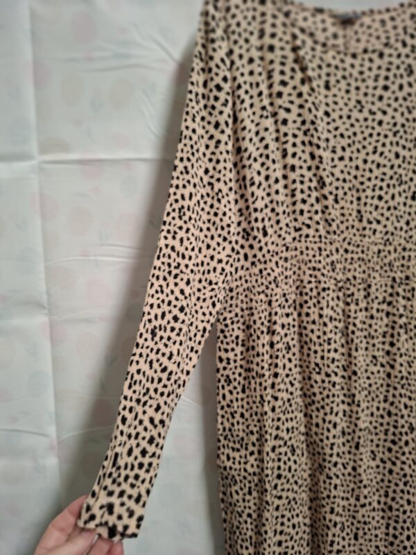 Zeeman jurk luipaardprint beige/zwart maat 46