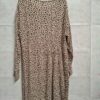 Zeeman jurk luipaardprint beige/zwart maat 46