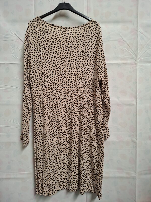 Zeeman jurk luipaardprint beige/zwart maat 46