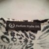 Fashion Stylee tuniek luipaardprint wit/zwart maat 3XL