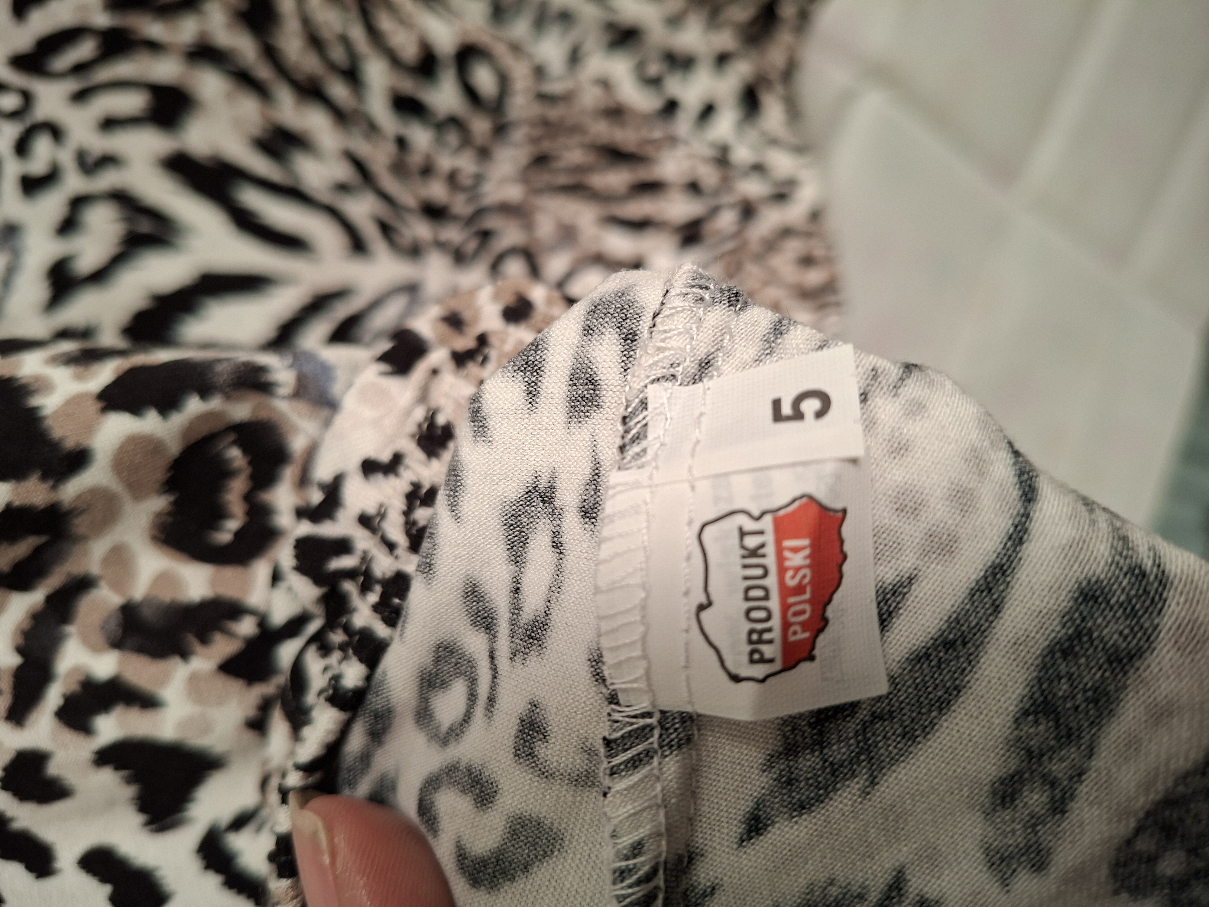 Fashion Stylee tuniek luipaardprint wit/zwart maat 3XL