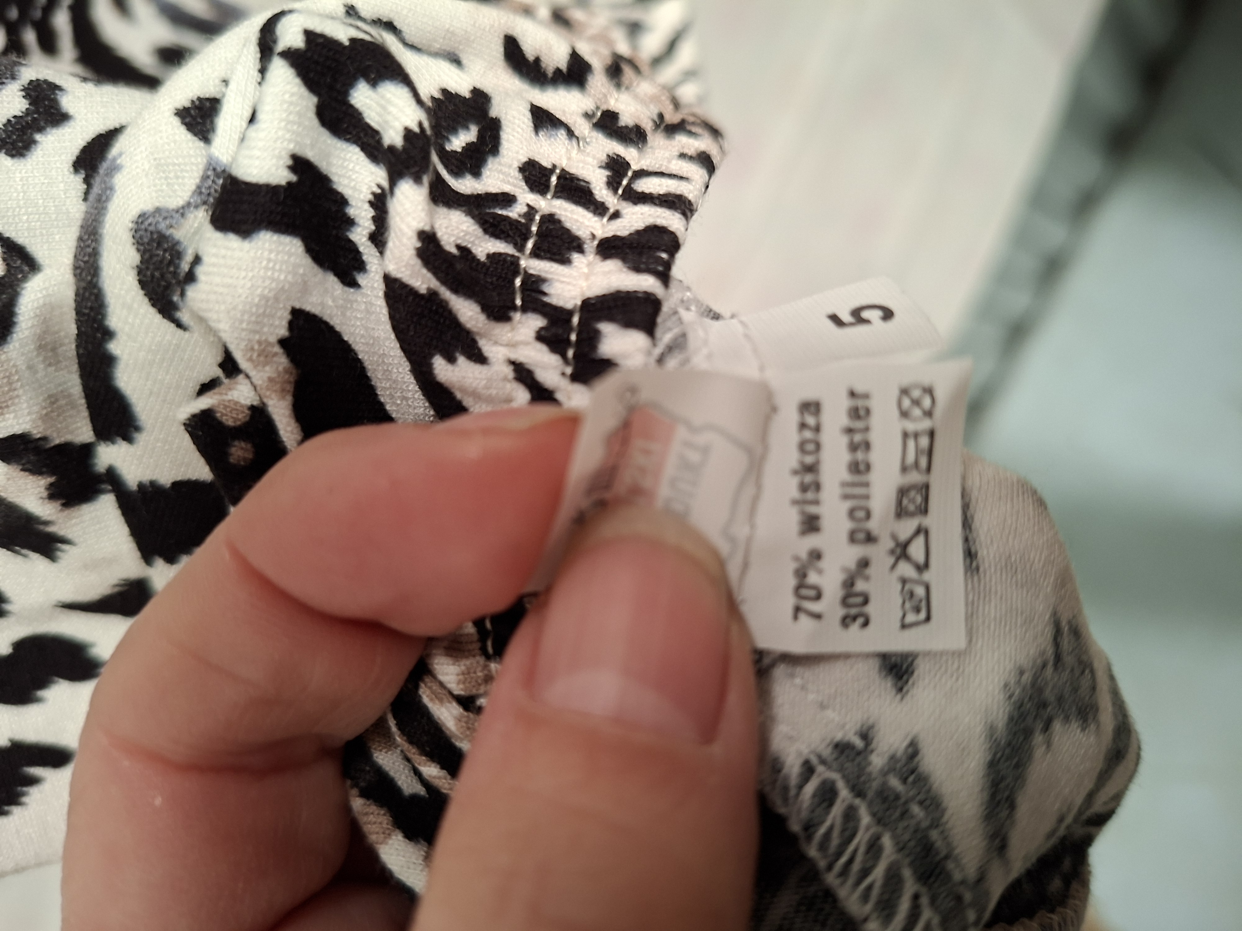 Fashion Stylee tuniek luipaardprint wit/zwart maat 3XL