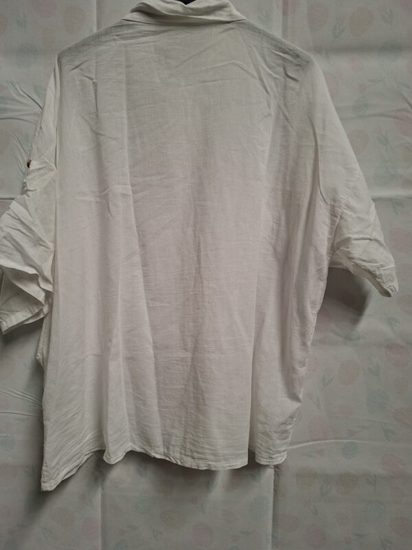 Italiaanse witte blouse broderie anglaise paisley maat one size