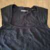 Esprit zwart topje vierkante hals bolero detail maat S