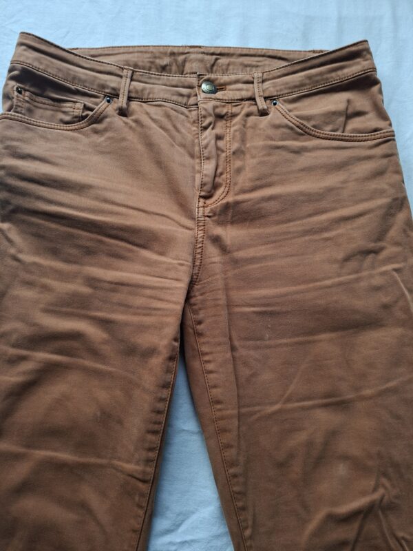 Esprit cognac high rise slim broek