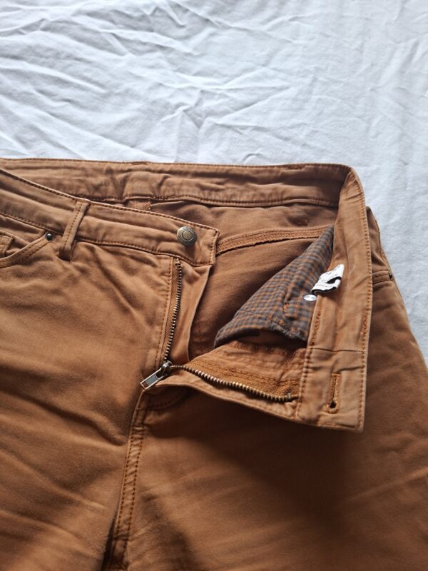 Esprit cognac high rise slim broek
