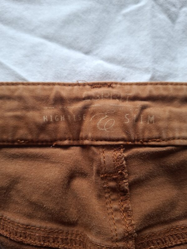 Esprit cognac high rise slim broek