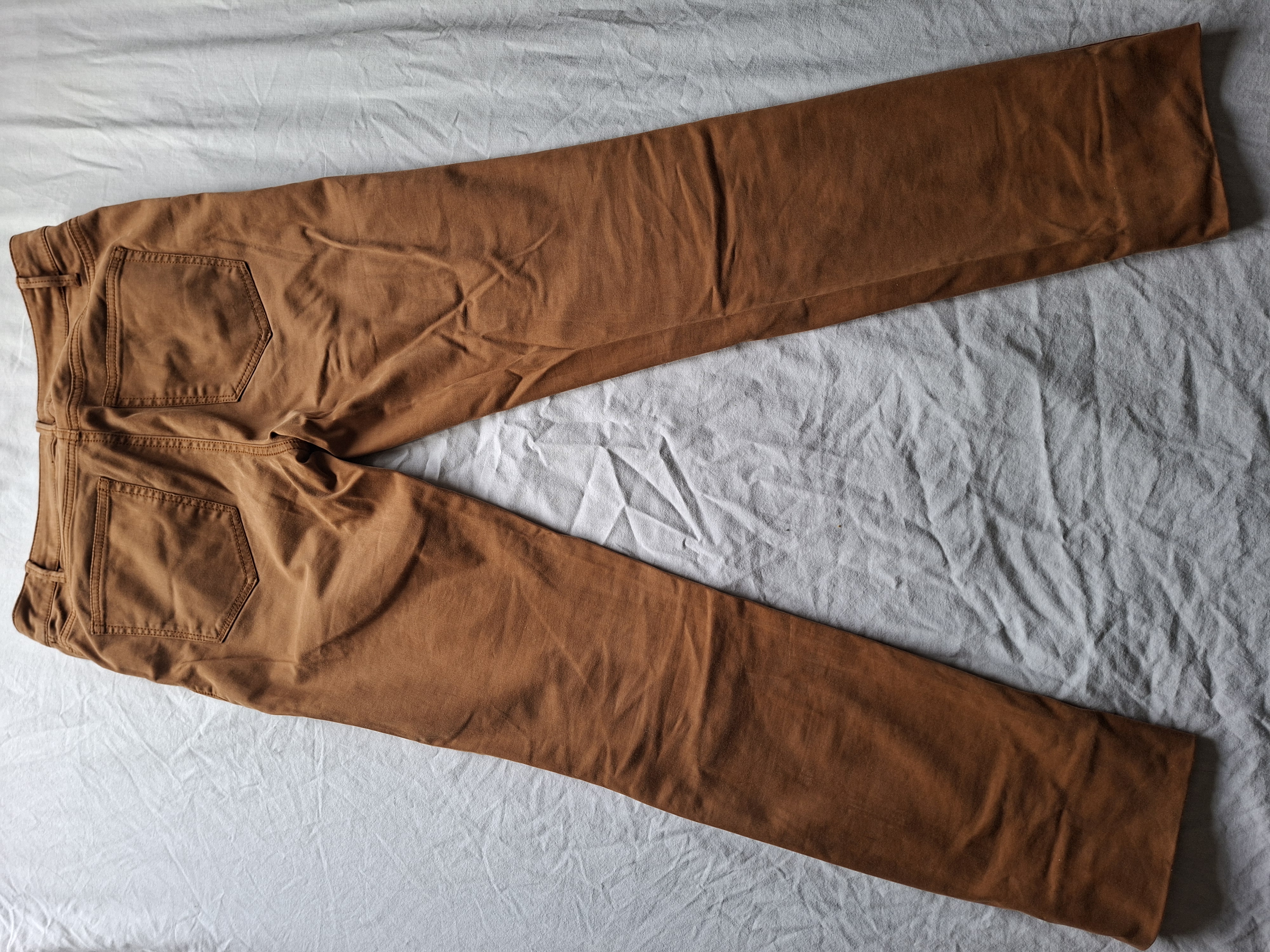 Esprit cognac high rise slim broek