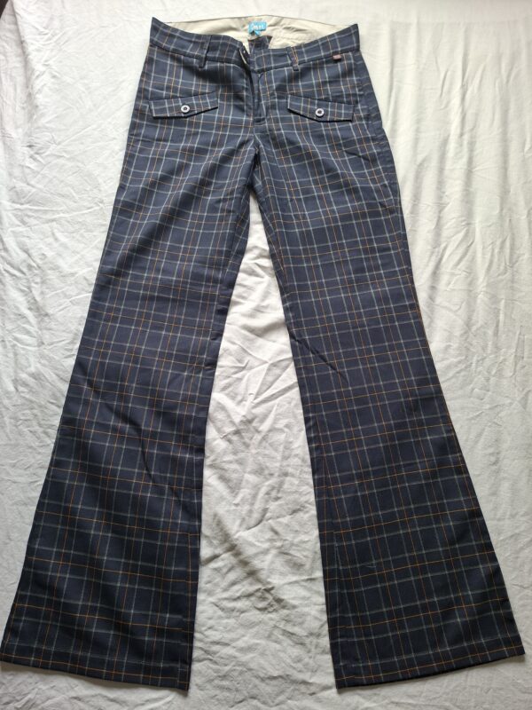 Paul Frank donkerblauwe geruite flared broek