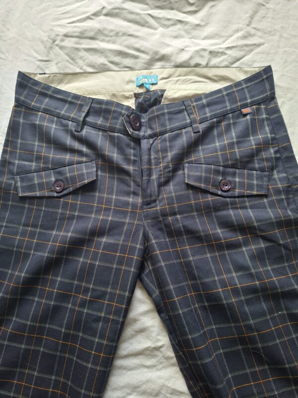 Paul Frank donkerblauwe geruite flared broek