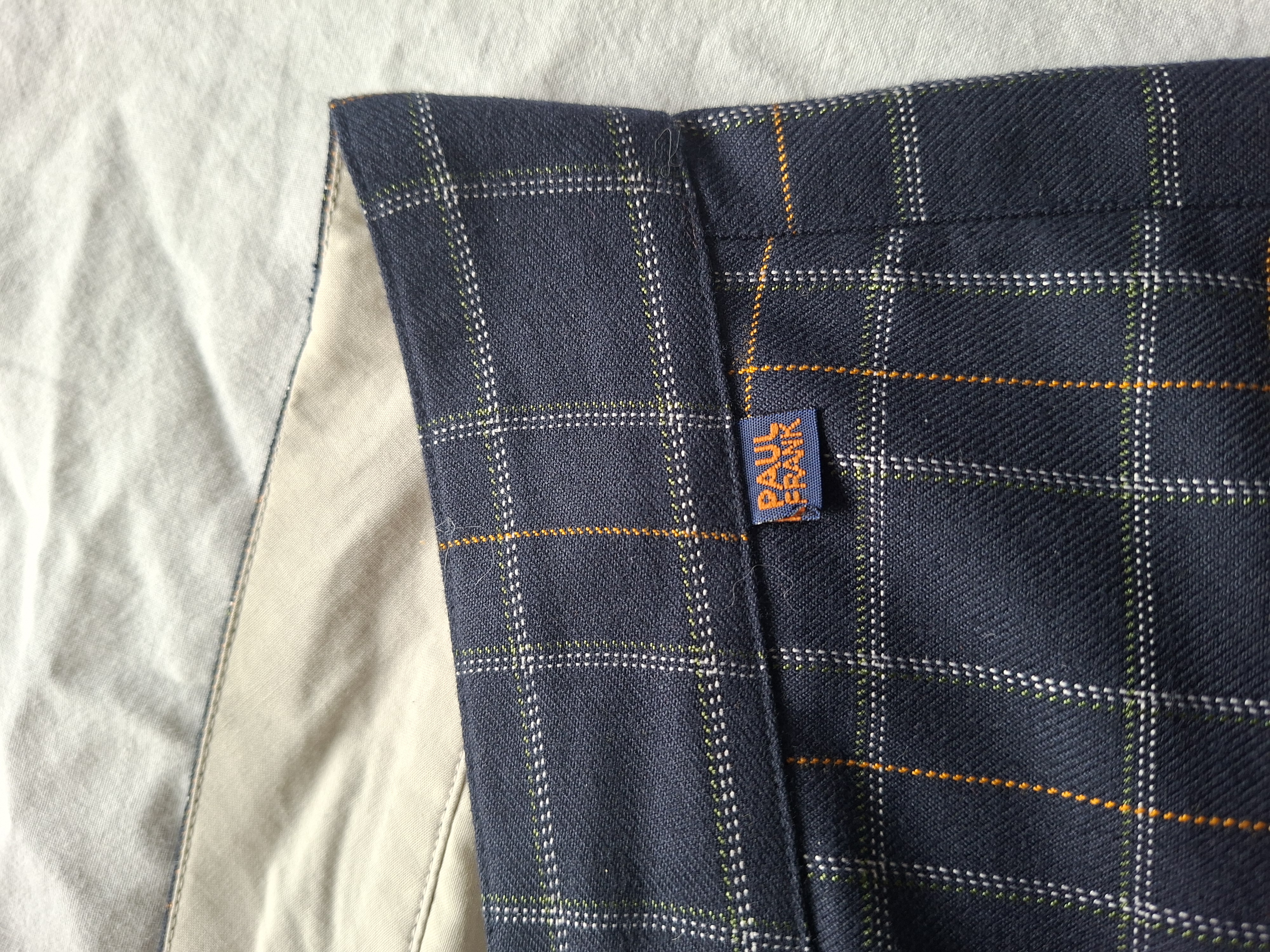 Paul Frank donkerblauwe geruite flared broek