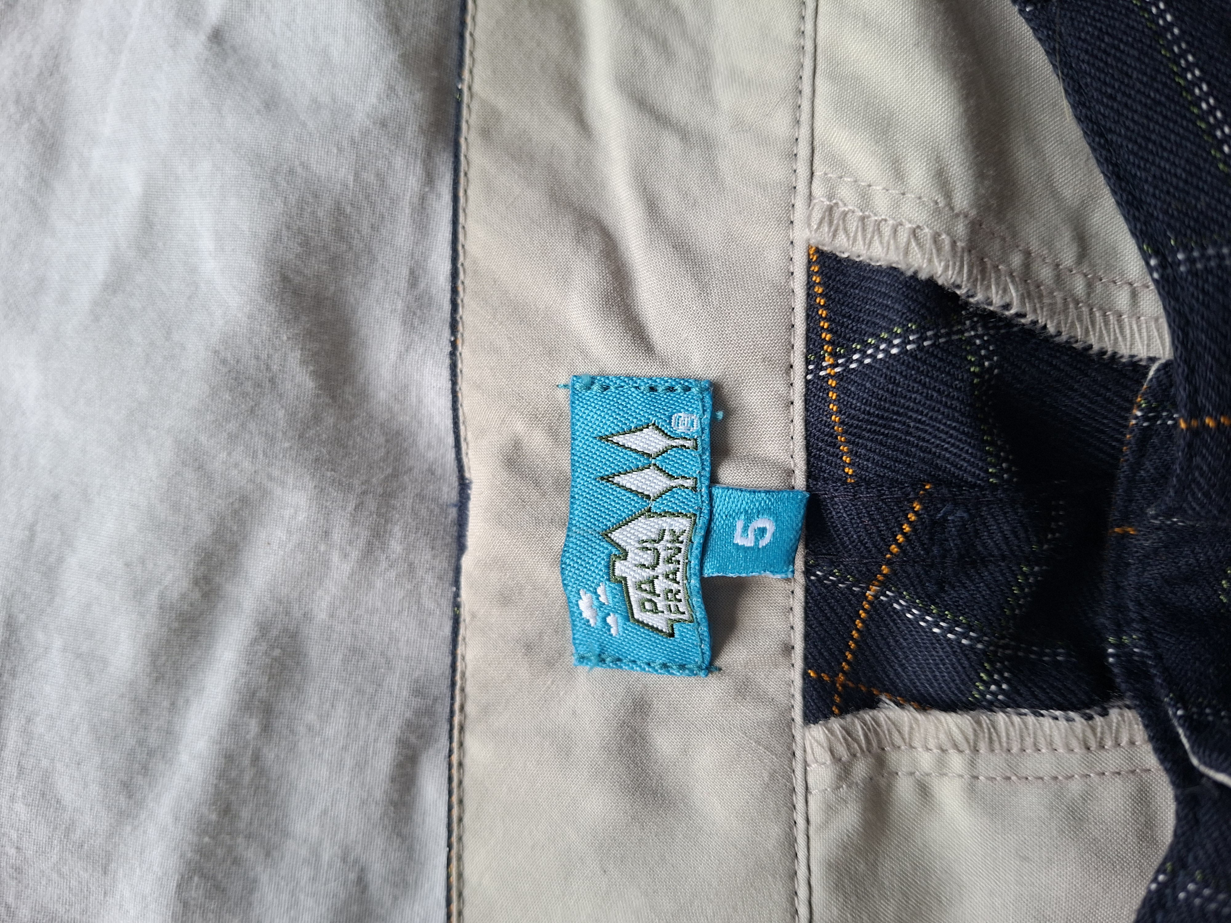 Paul Frank donkerblauwe geruite flared broek