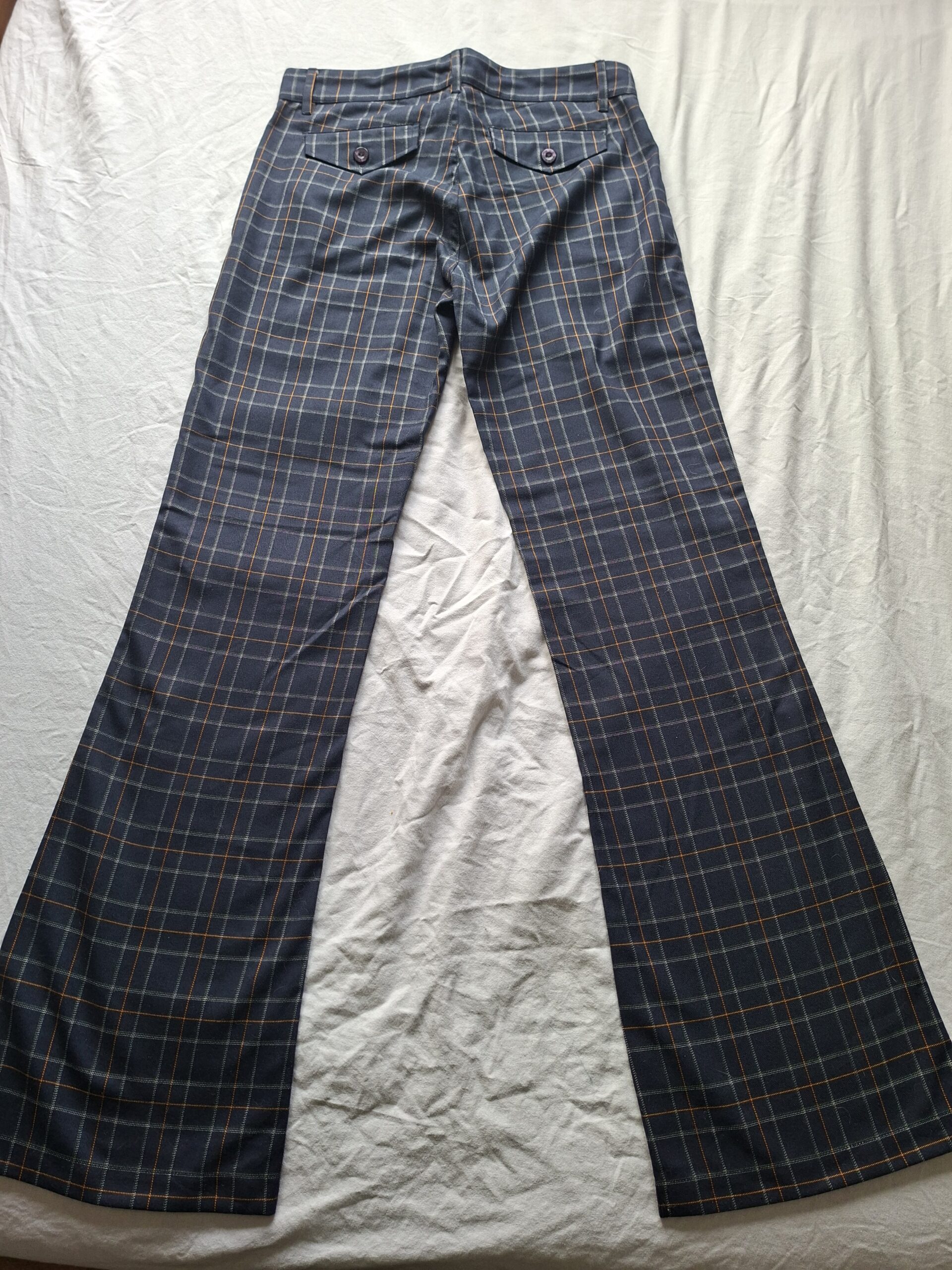 Paul Frank donkerblauwe geruite flared broek