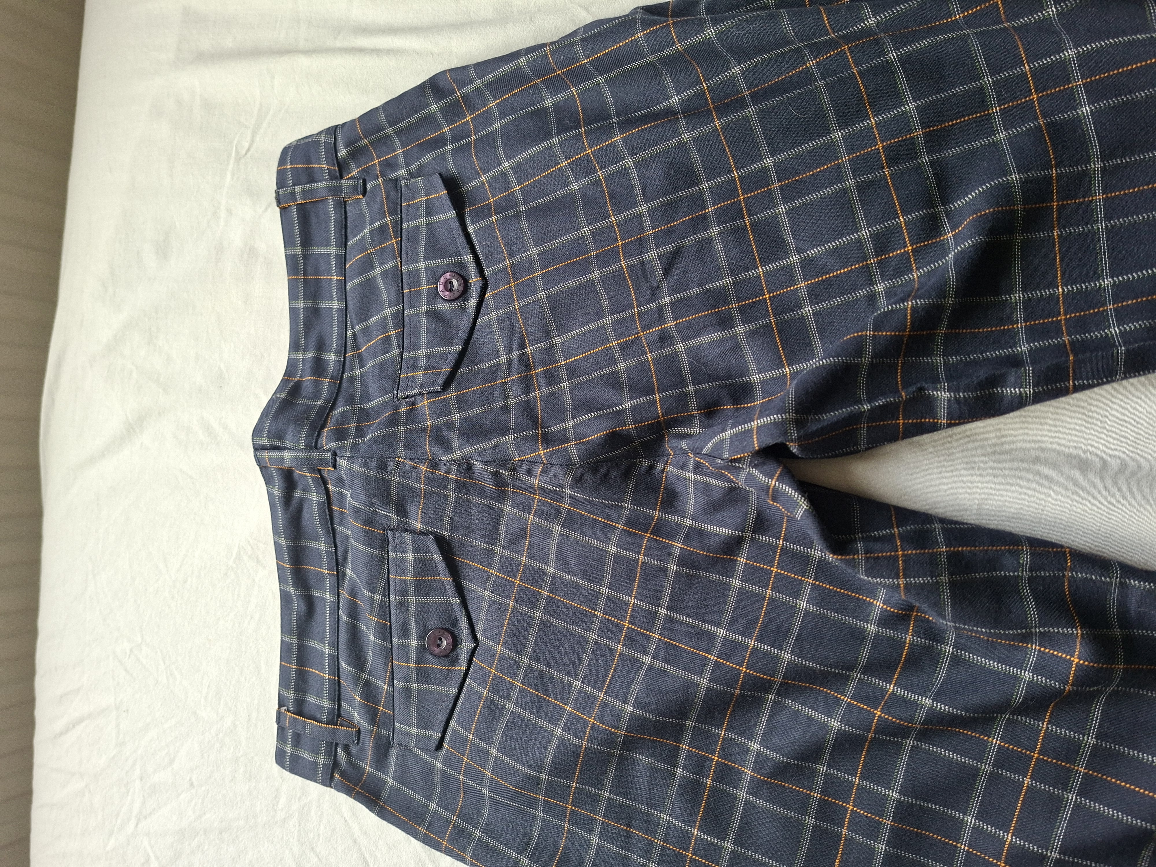 Paul Frank donkerblauwe geruite flared broek