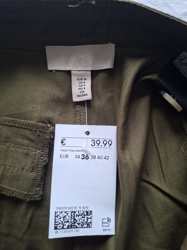 H&M olijfgroene wide leg broek NIEUW