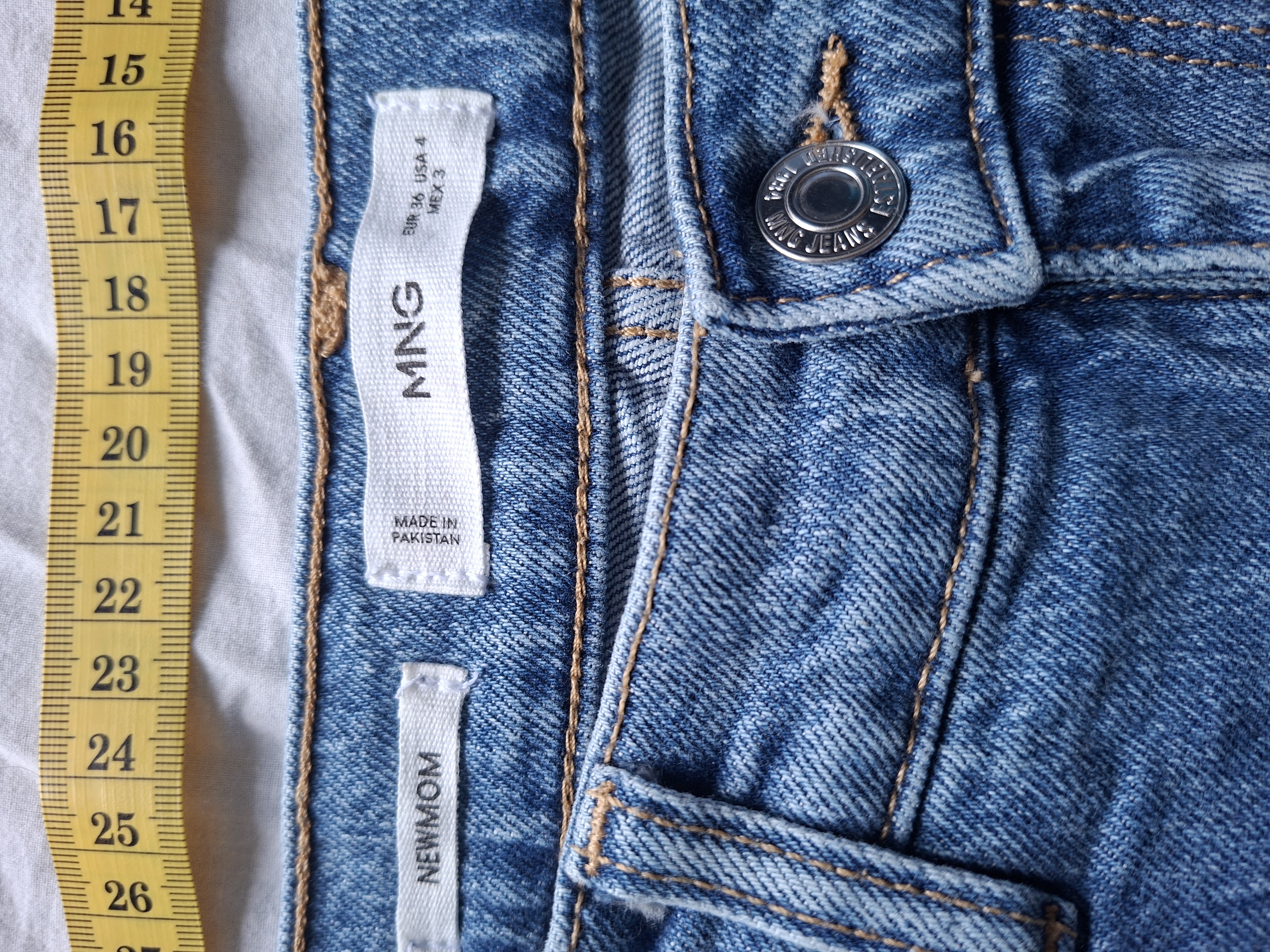 Mango New Mom lichtblauwe spijkerbroek