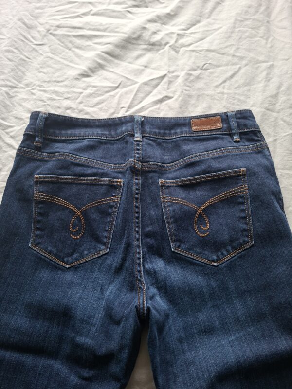 Esprit High Rise Straight donkerblauwe spijkerbroek