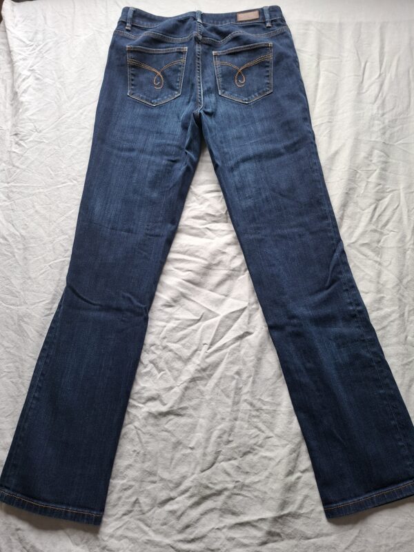 Esprit High Rise Straight donkerblauwe spijkerbroek