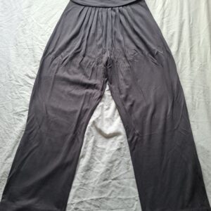 Stills antraciet wide leg broek met omgeslagen tailleband