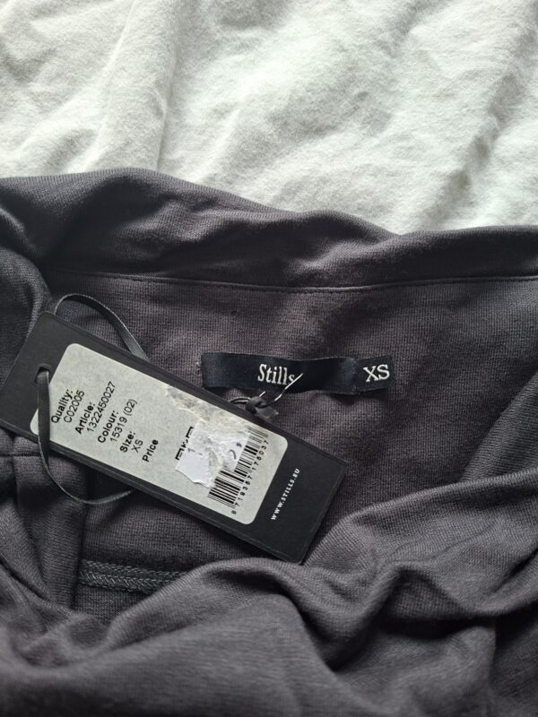 Stills antraciet wide leg broek met omgeslagen tailleband