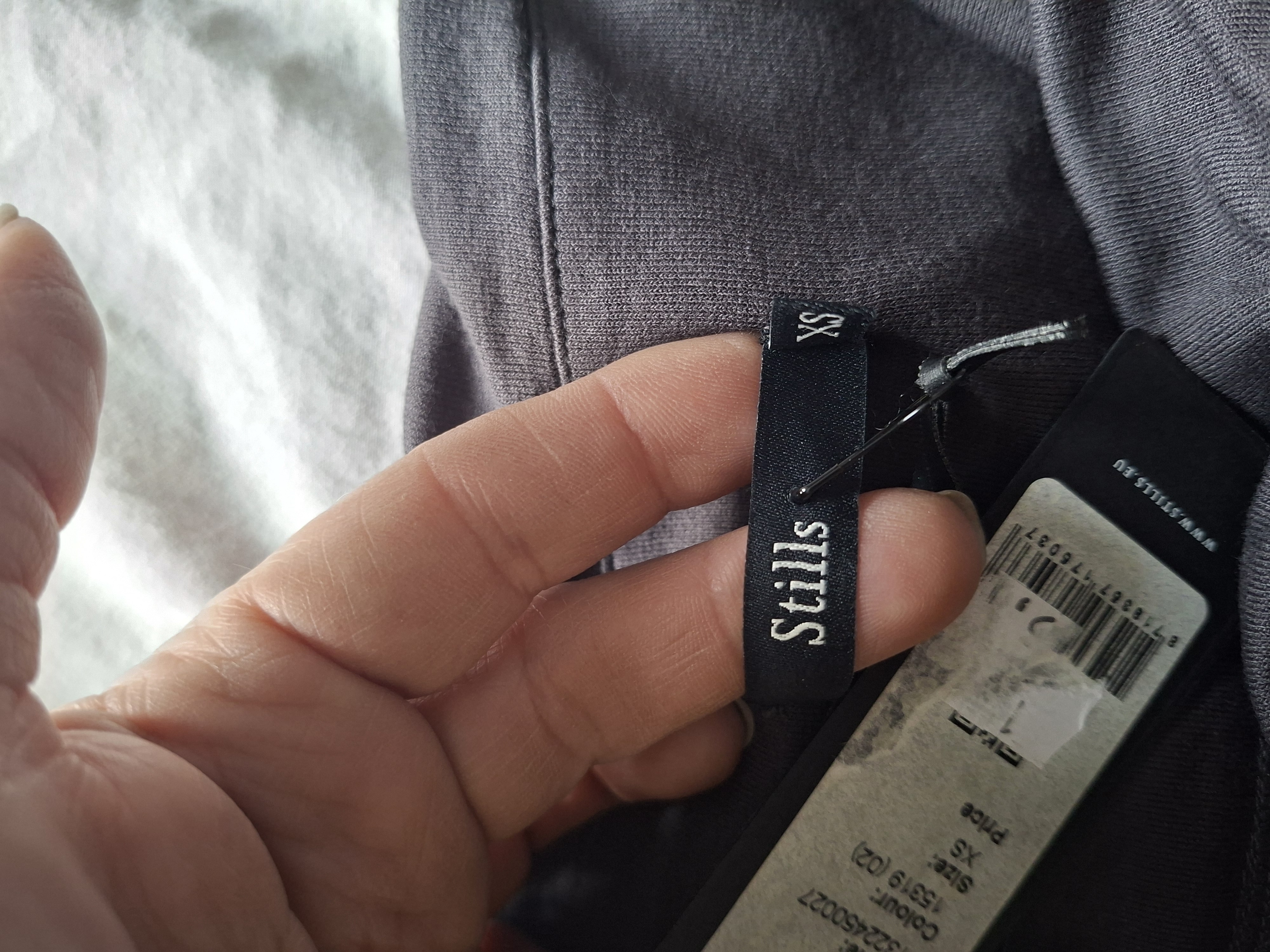 Stills antraciet wide leg broek met omgeslagen tailleband