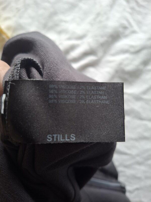 Stills antraciet wide leg broek met omgeslagen tailleband