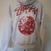 20260403_165443 Stussy hoodie lichtgrijs met rode 8-ball opdruk