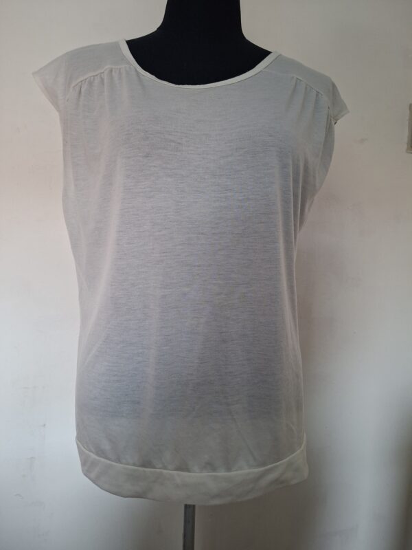 Witte top met plooitjes