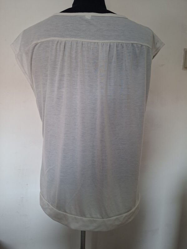 Witte top met plooitjes