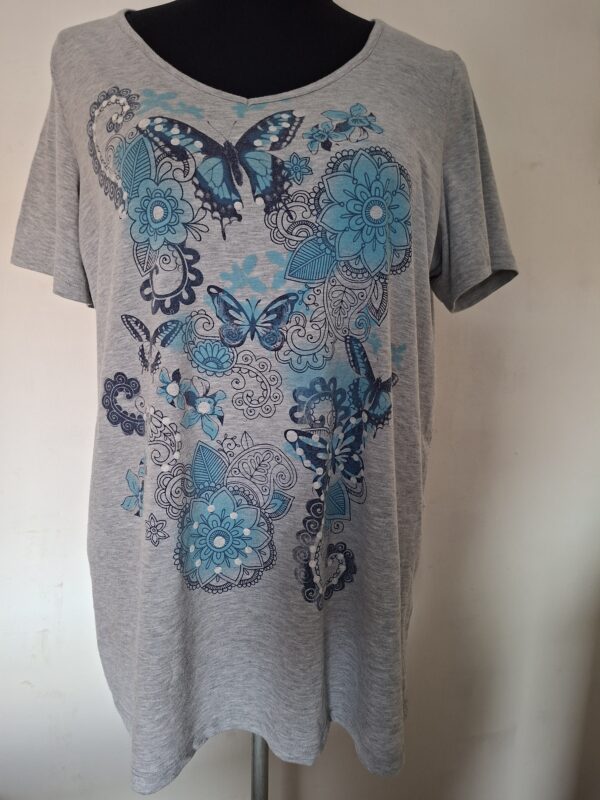 MS Mode T-shirt met vlinderprint