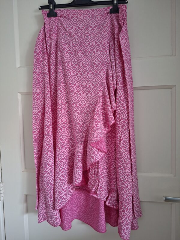 Hastar midi rok met print en ruches