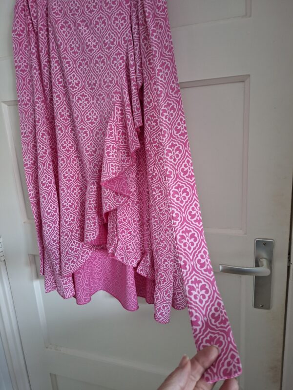 Hastar midi rok met print en ruches