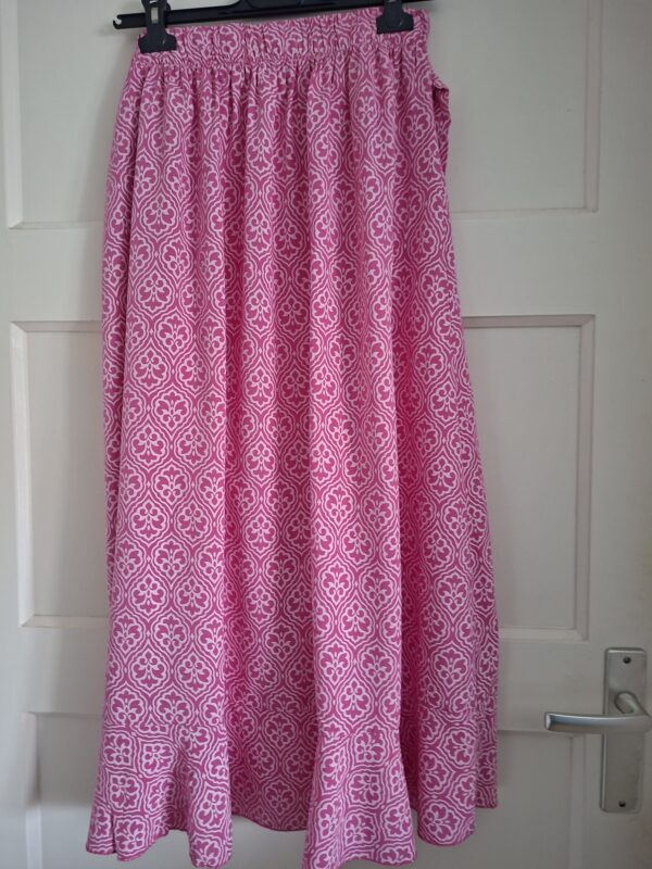 Hastar midi rok met print en ruches