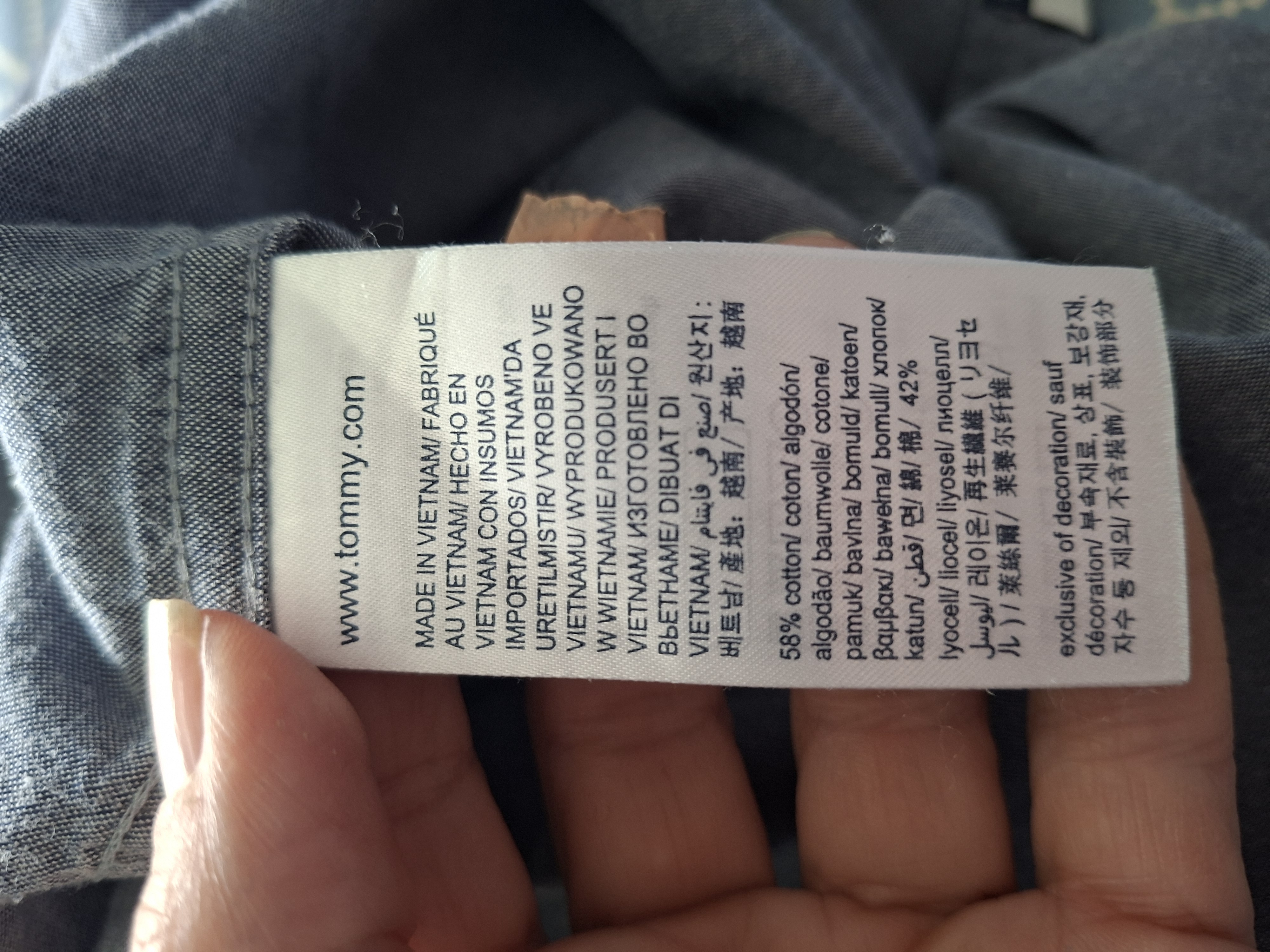 Tommy Hilfiger x Shawn Mendes overhemd blauwgrijs chambray