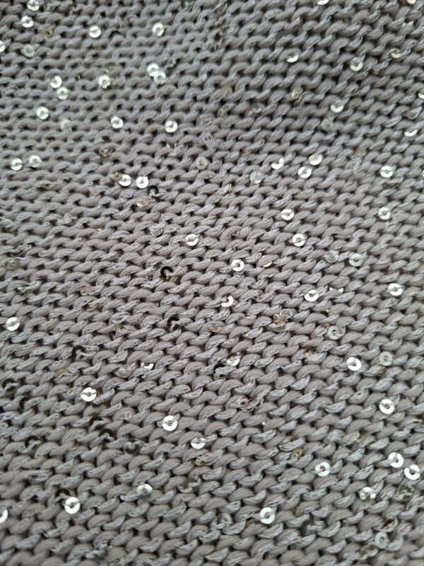 Tommy Hilfiger gebreide trui beige met zilveren lovertjes