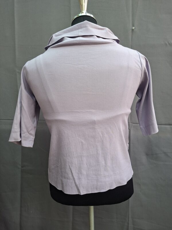 Uniek shirt lila/mauve met patchwork en kant