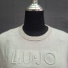 Liu Jo sweater ecru met strass logo