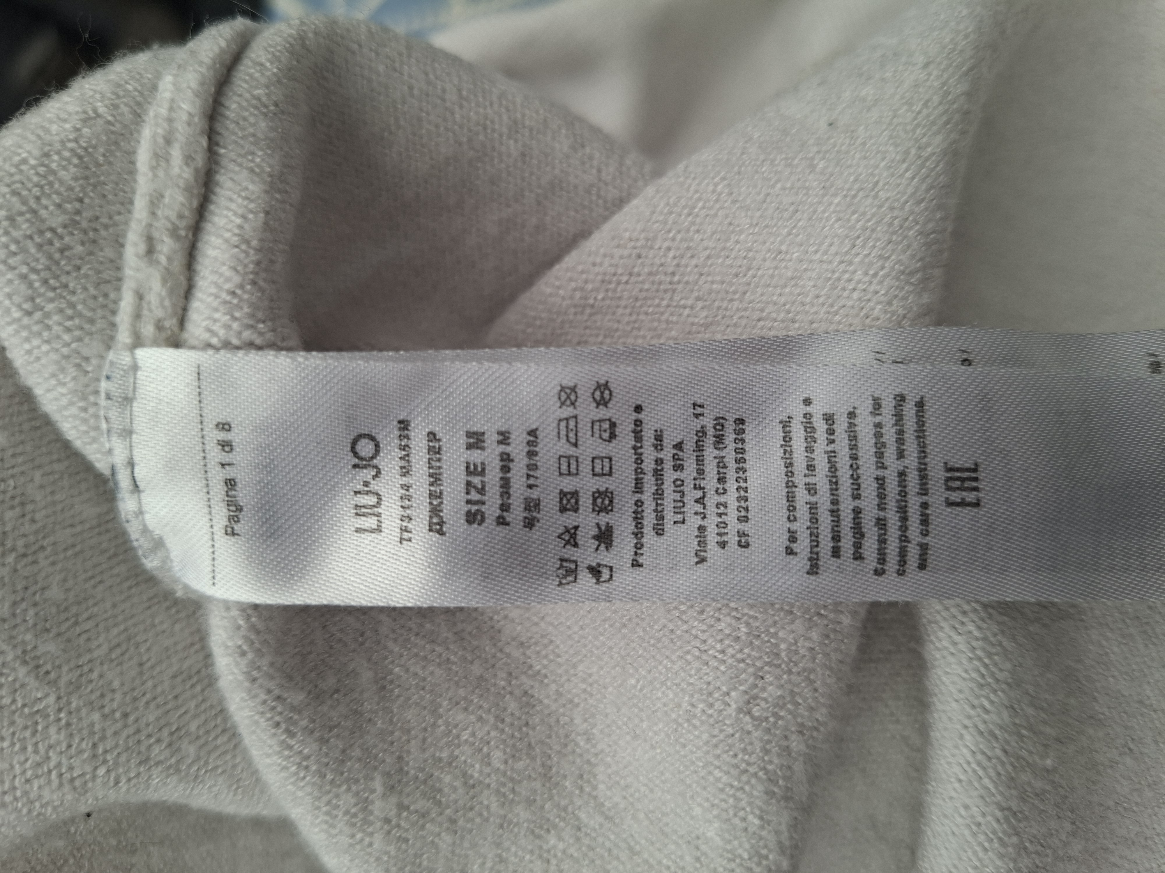 Liu Jo sweater ecru met strass logo