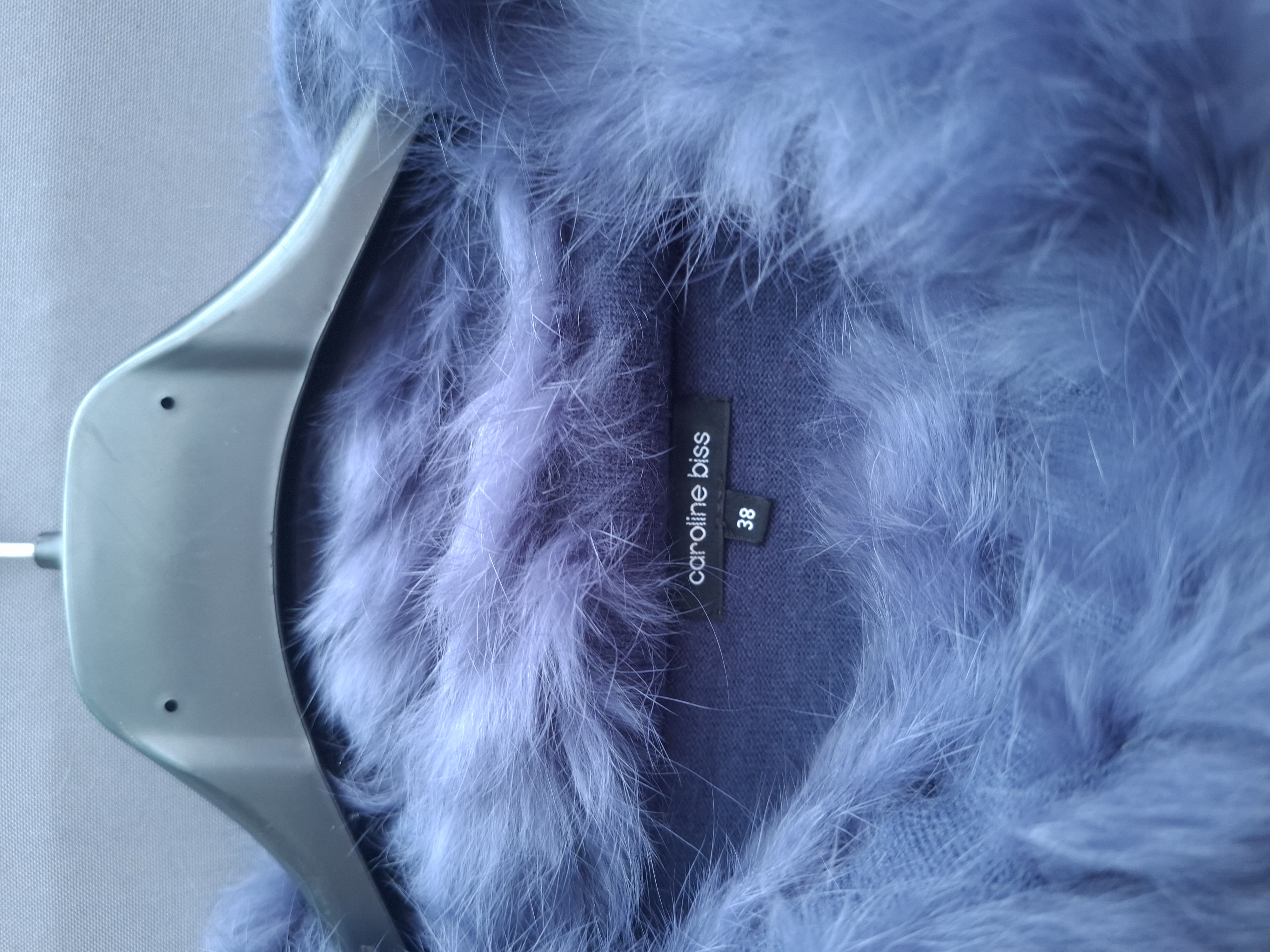 Petrolblauwe trui met afneembare kraag